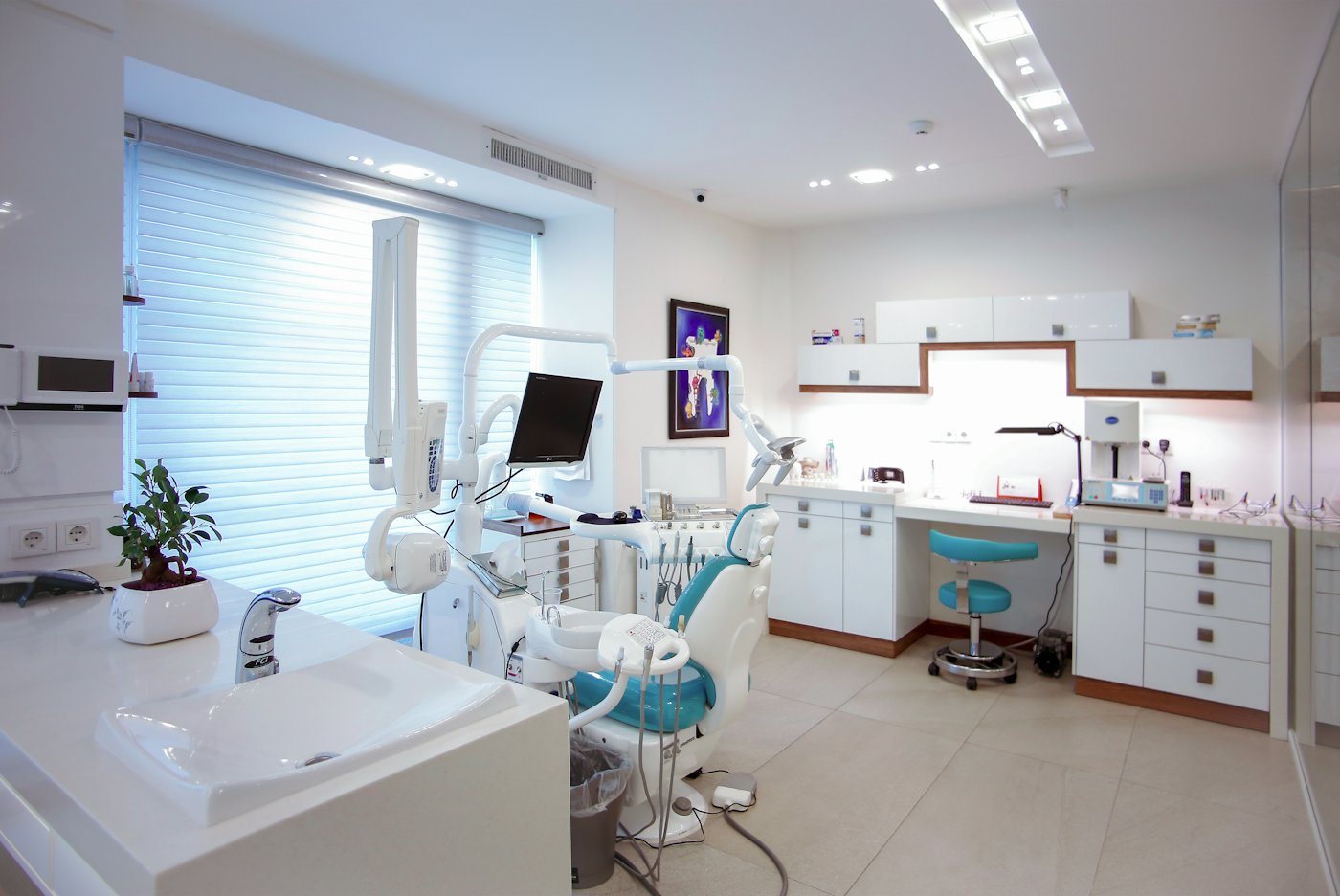 A bright treatment room